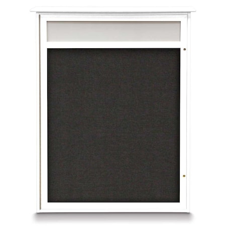 United Visual Products Double Door Enclosed Indoor Letterboard UV1142H-BLACK-BLUE